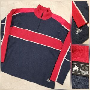 VTG 90s NIKE ACG Mens‎ XL Thermal Layer 100% Wool Knit Sweater 1/4 Zip Pullover